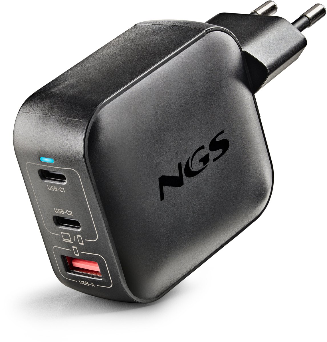 Chargeur secteur NGS Bud Tiny 2x USB-C + 1x USB-A 100W (Noir) #2POURCENT