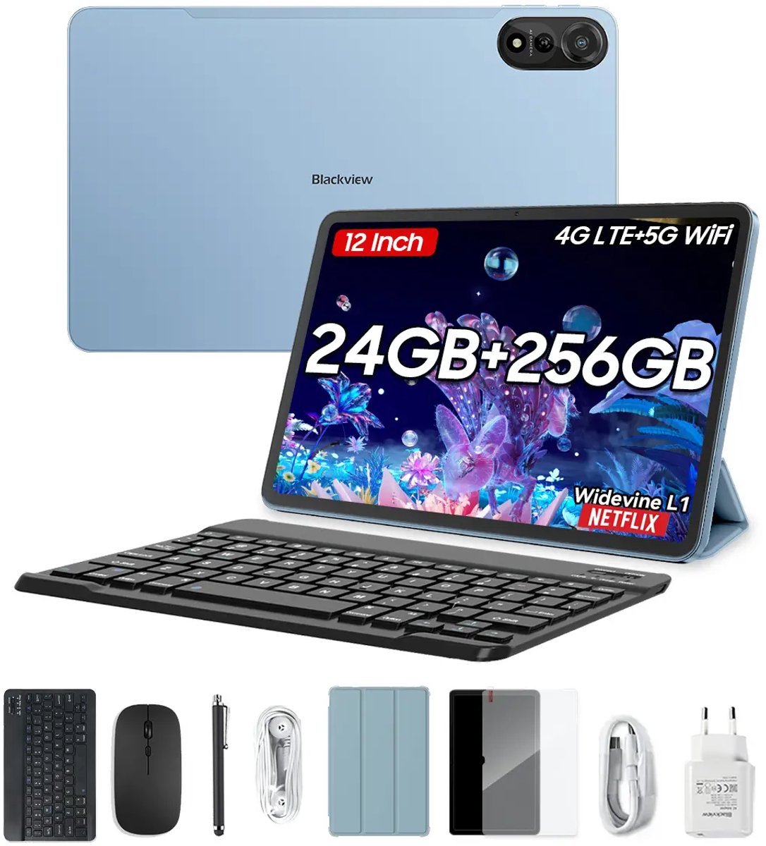 Blackview MEGA 2 Android 15 4G Tablet 12 Zoll 24GB/36GB RAM 256GB ROM Widevine L1 24+256