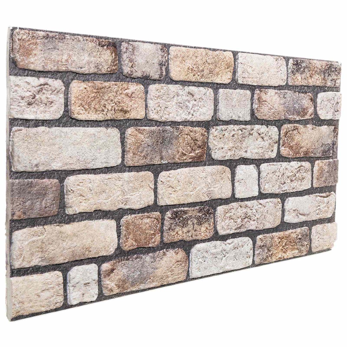 Wandpaneele 10 Stück Hellbraun 100 x 50 cm EPS-Schaumstoff