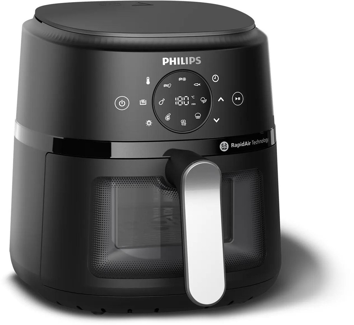 Philips NA211/00 Heißluftfritteuse 3,2L 1300W Schwarz/Silber schwarz