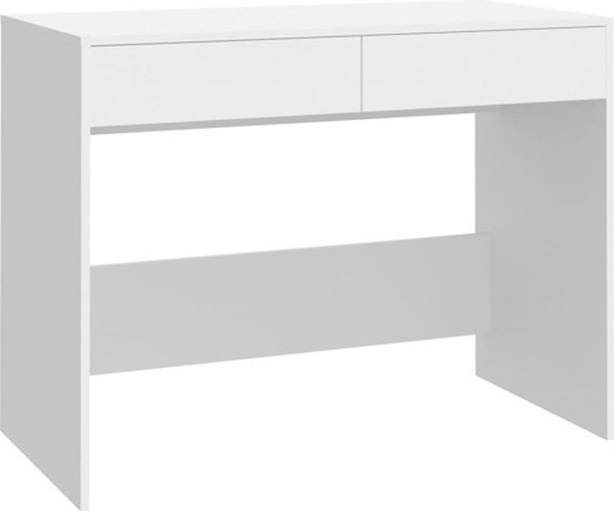 Weißer Schreibtisch 101 x 50 x 76,5 cm Spanplatte