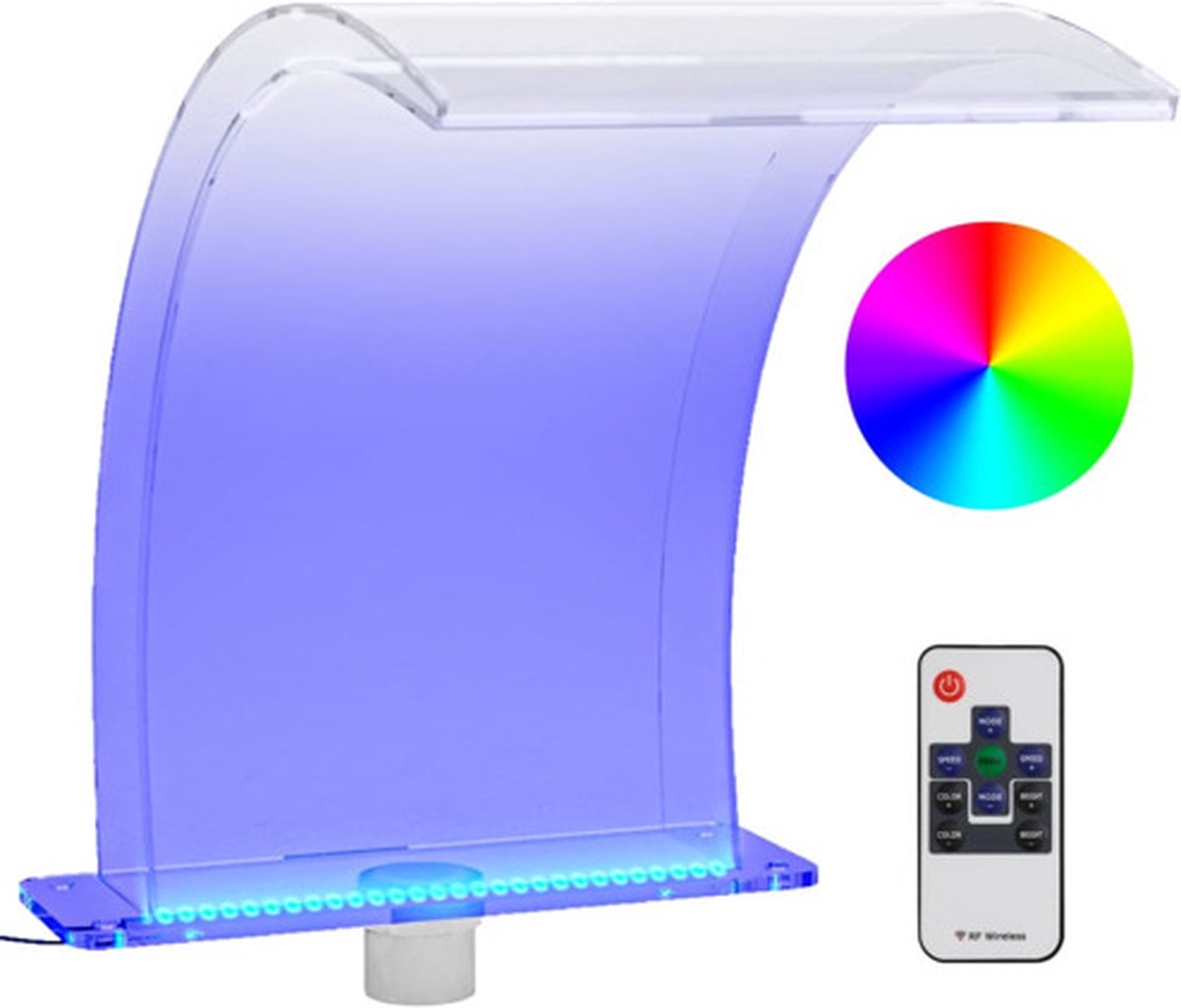 Wasserfall-Feature mit RGB-LEDs Acryl 50 cm
