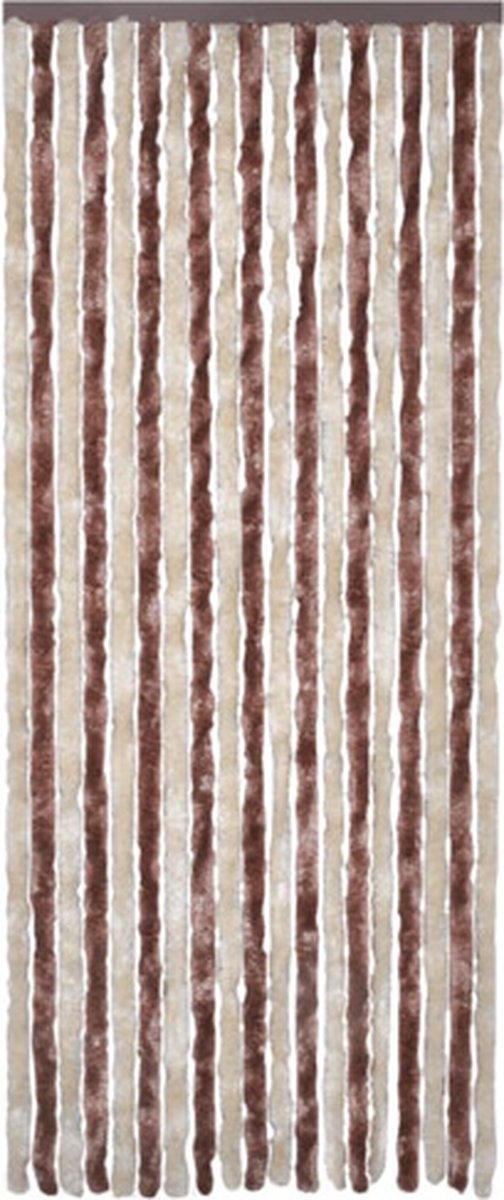 Insektenschutz-Vorhang Beige und Hellbraun 90 x 200 cm Chenille