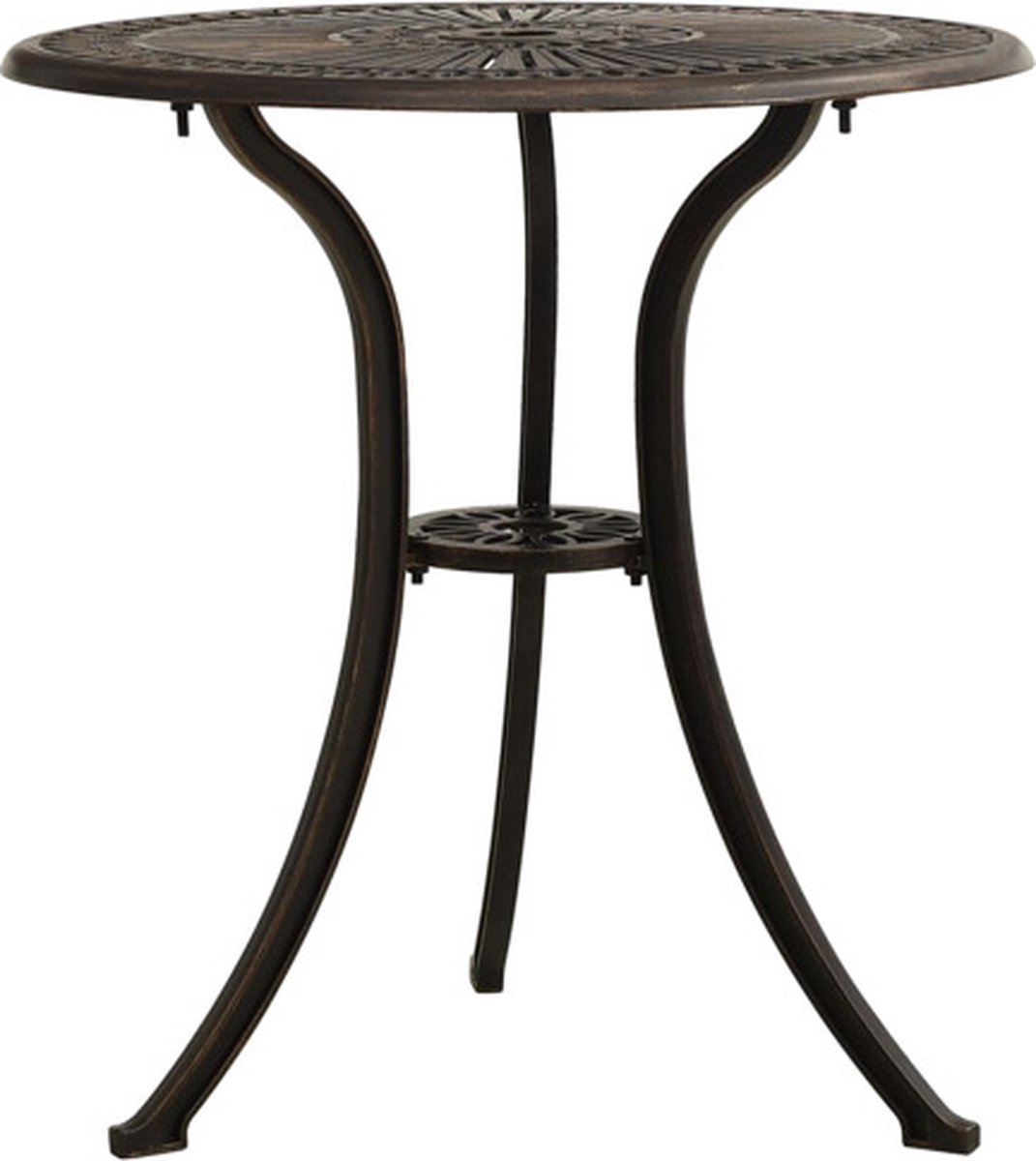Gartentisch Bronze 62 x 62 x 65 cm Gusseisenaluminium