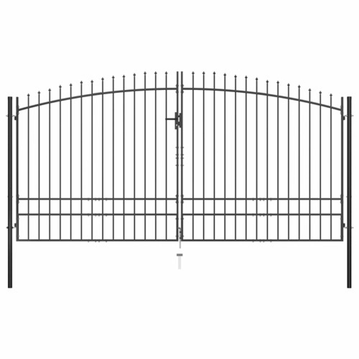 Woerden Doppeltor Gartentor mit Speerspitzen-Design 400 x 249,5 cm