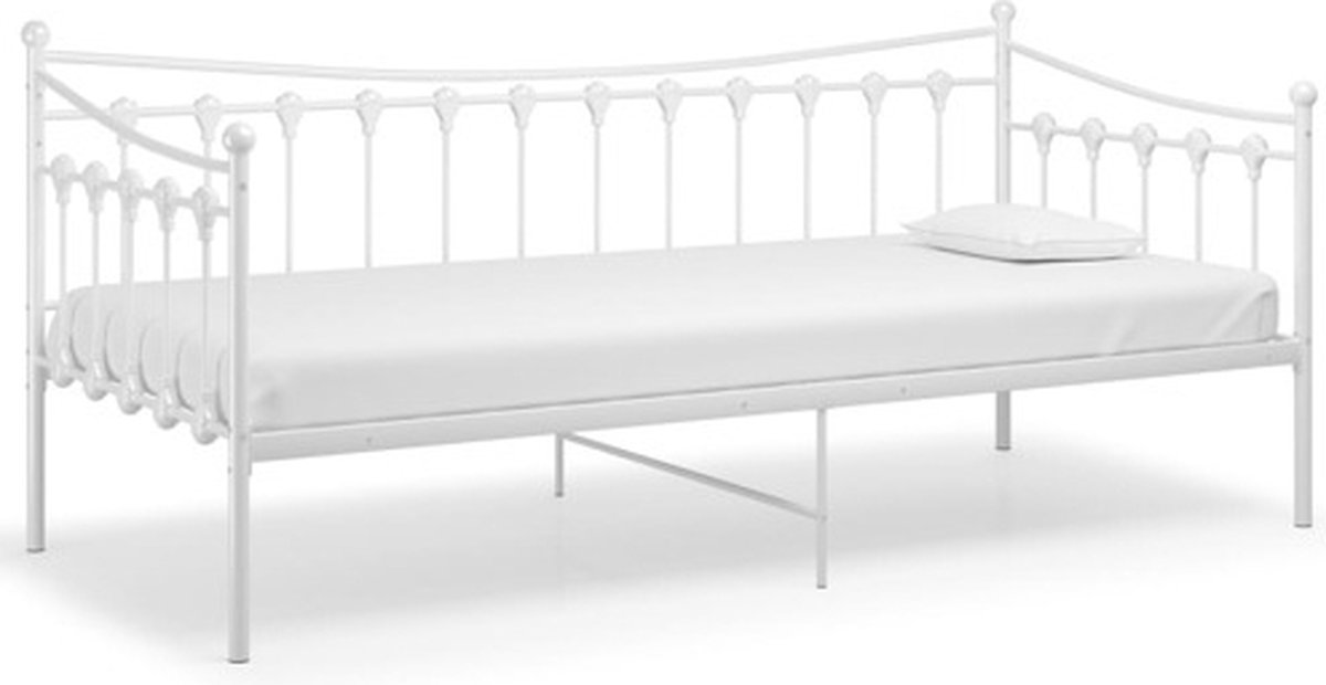 Schlafsofa Gestell Weiß Metall 90 x 200 cm