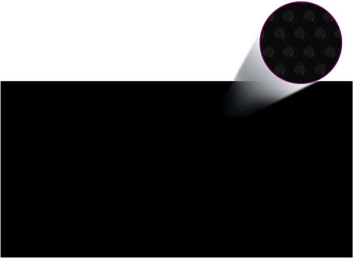 Solare Poolabdeckung Schwarz 975*488 cm PE
