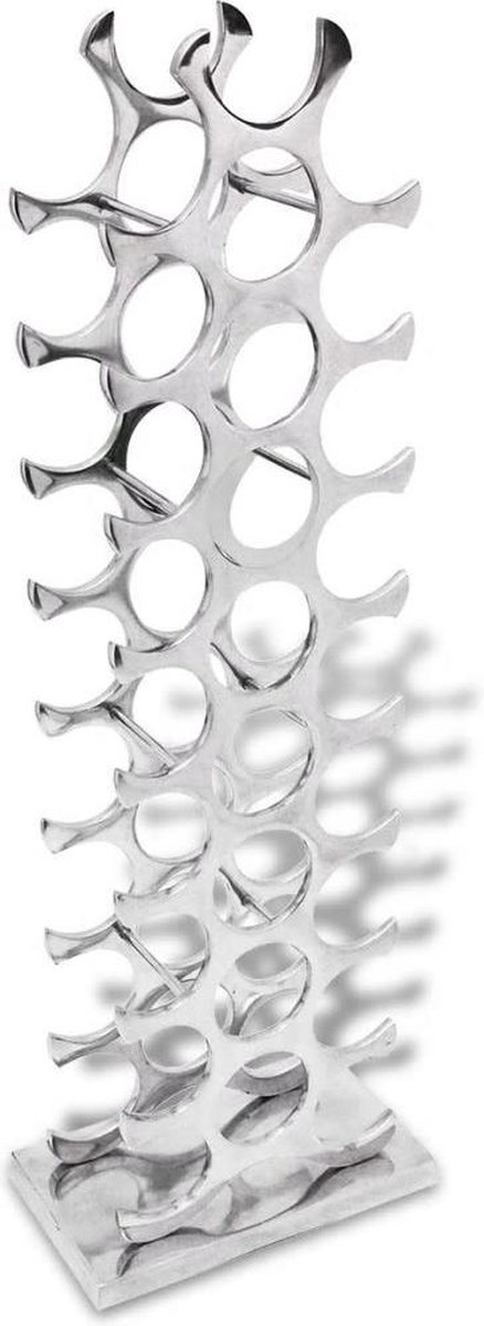Weinregal Aluminium Silber 27 Flaschen