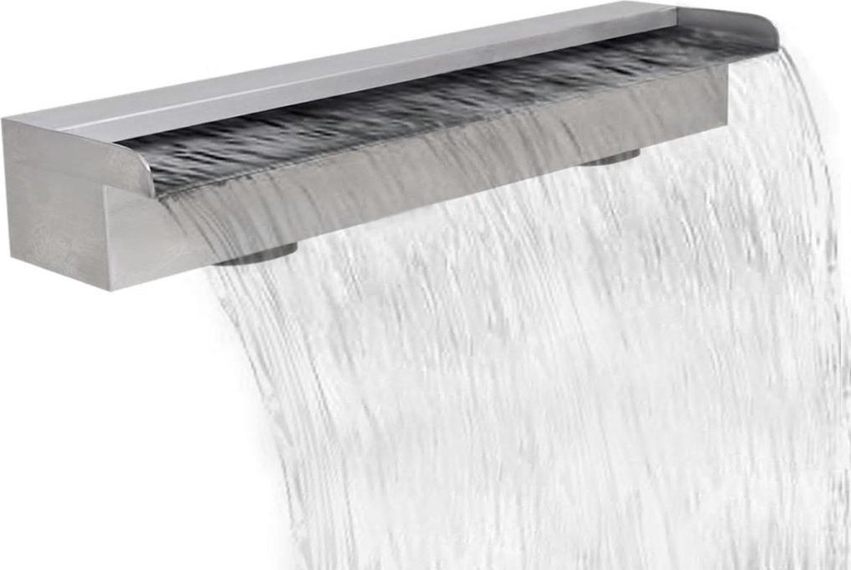 Rechteckiger Edelstahl-Poolbrunnen / Wasserfall 60 cm