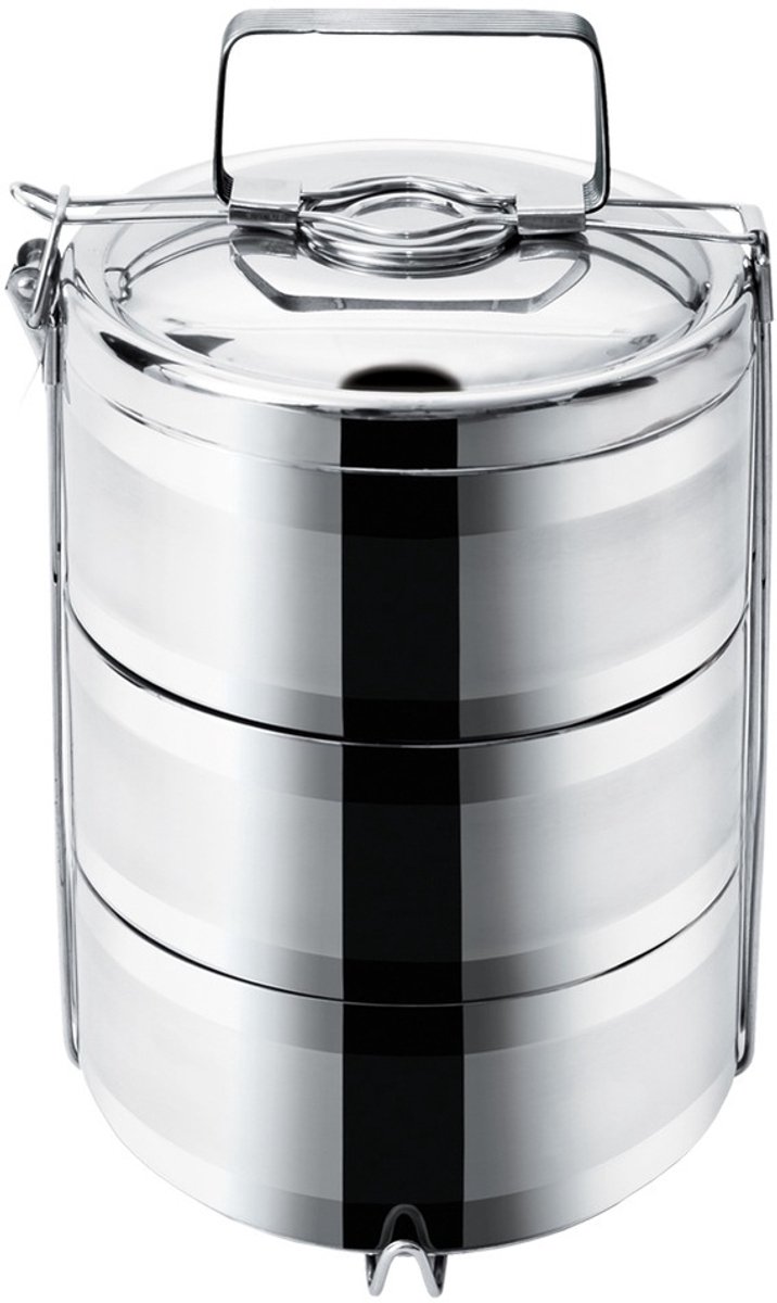 Thermischer Stahl-Mittagessensbehälter, 3-stöckig, 3x1,1 l
