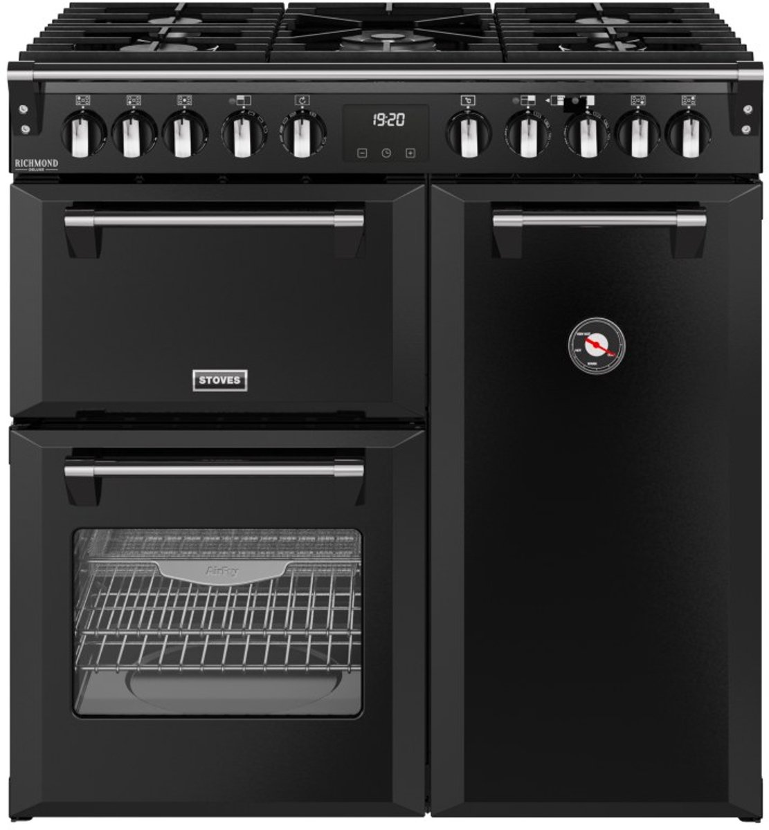 Stoves 444411867 cooker Range cooker Electric Gas Black ST DX RCA RICH 90DF BLK