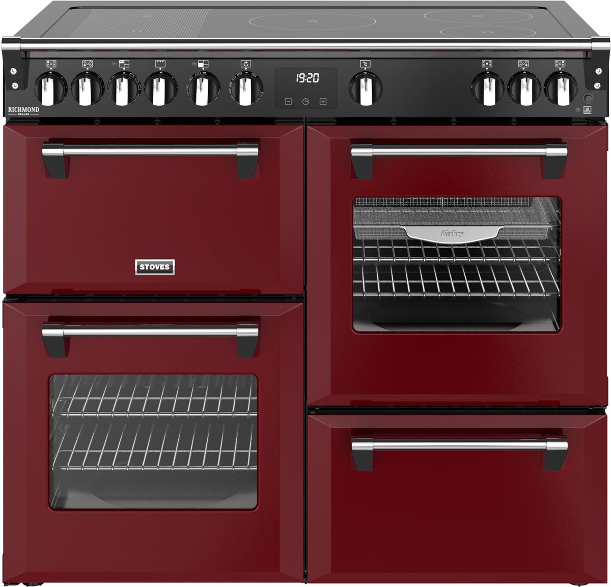 Stoves 444412026 cooker Range cooker Electric Zone induction hob Red ST DX RCA RICH 100Ei RTY GAR