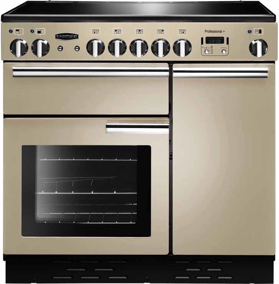 Rangemaster PROP90ECCRC Professional + 90 Ceramic Freestanding cooker Electric Ceramic hob Black, Cream Professional + 90 Ceramic, A, 2x Oven, Grill, Cream / Chrome Trim
