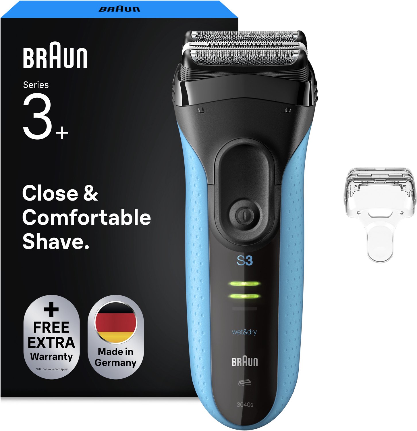Braun Afeitadora Eléctrica Series 3+ 3040S Azul