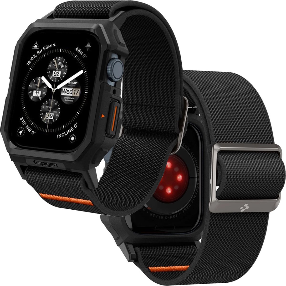 Spigen Lite Fit Pro Apple Watch 4 / 5 / 6 / 7 / 8 / 9 / Se (44/45 mm) Mattschwarz