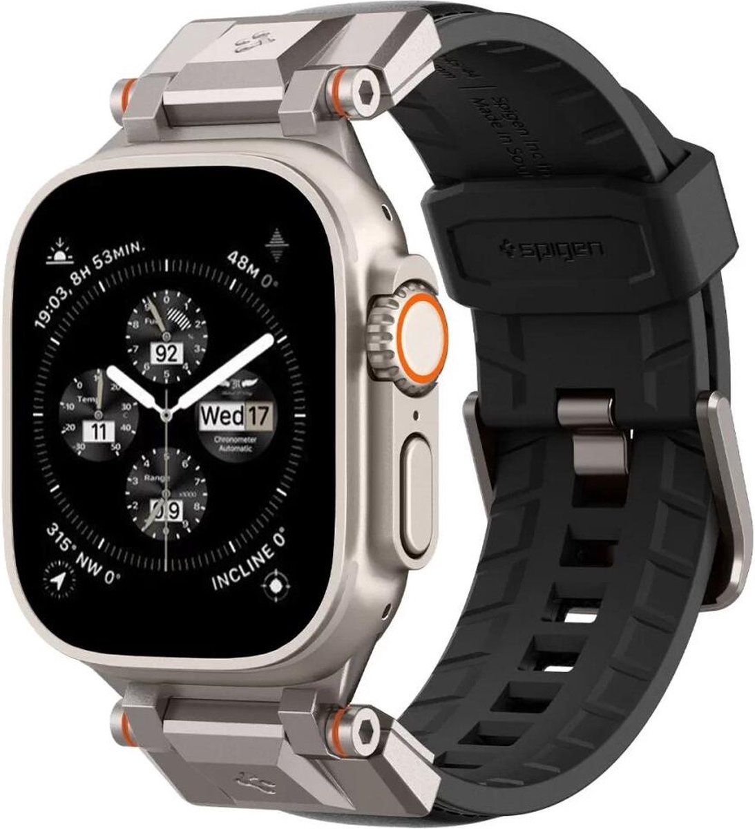 Spigen Durapro Armor Pu Apple Watch 6 / 7 / 8 / 9 / 10 / Se / Ultra 1 / 2 (44 / 45 / 46 / 49 mm) Schwarz