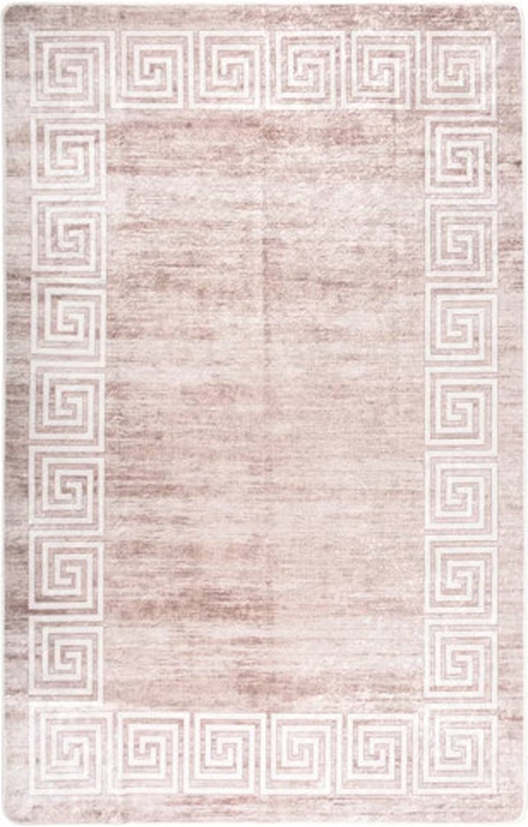 vidaXL Teppich Waschbar Beige 160x230 cm Rutschfest