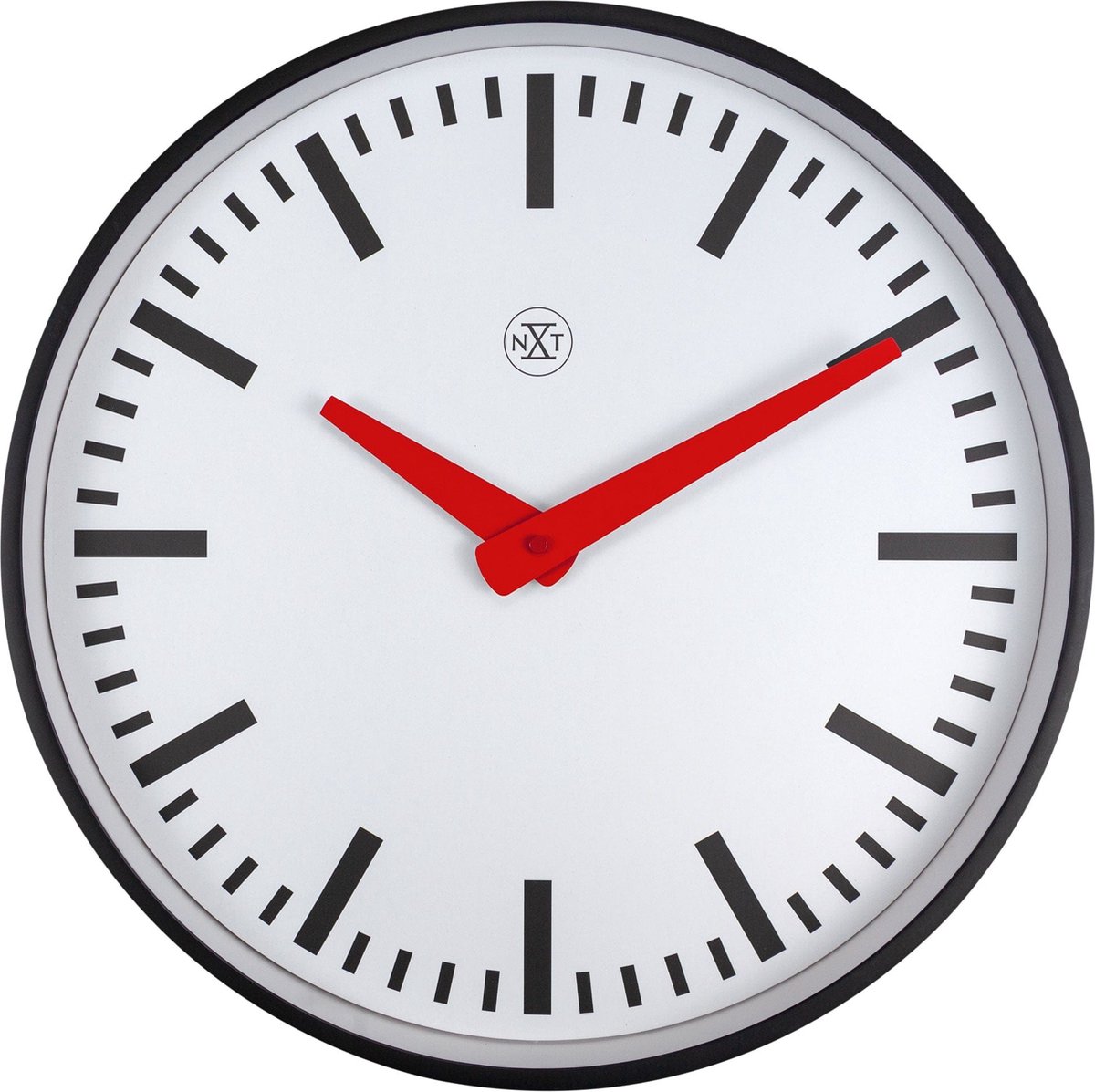 NeXtime Wanduhr New castle klein 7360 Bahnhofsuhr Leise Klein 26cm white