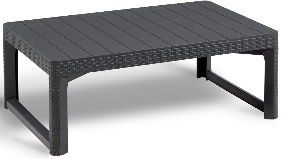 Tisch Gartentisch für Terrasse Balkon Kaffee verstellbar 2in1 KETER dunkelgrau