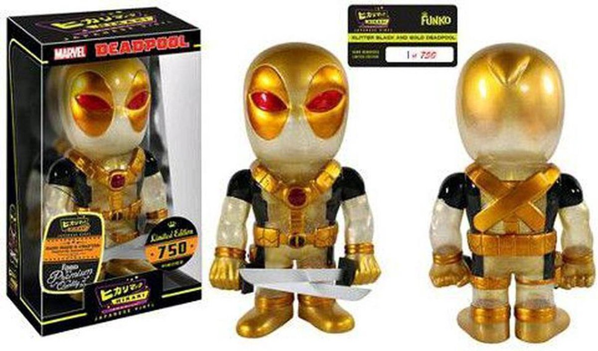 Deadpool Glitzer Schwarz & Gold X-Men Hikari Figur