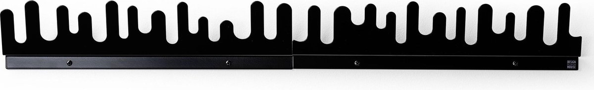 Design House Stockholm Set de 2 percheros de pared Wave negro