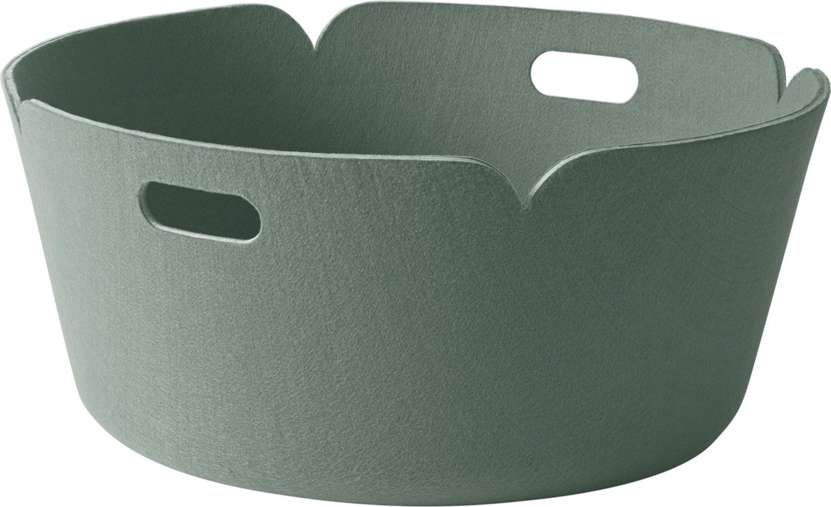 Muuto Cesta Restore, redonda dustry green (verde polvo)