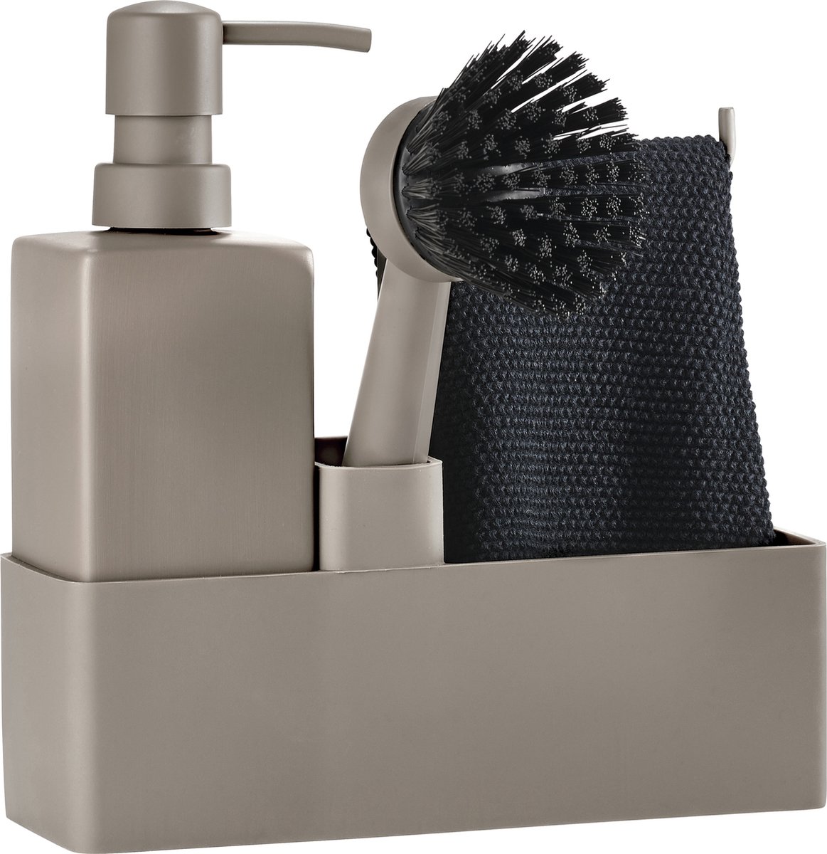 Zone Denmark Ensemble pour la vaisselle Zone Denmark avec lavette Taupe