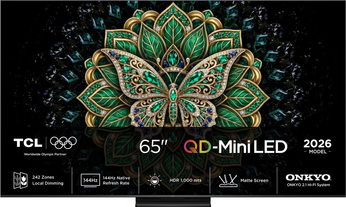 TCL 65" Fladskærms TV Mini LED 4K Dolby Vision 65C6K Pro