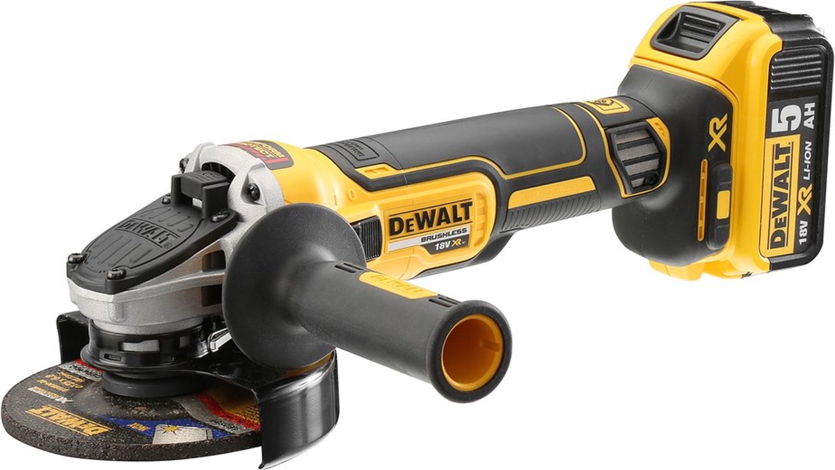 Dewalt DCG405P2-QW cordless angle grinder 18V 2x5Ah