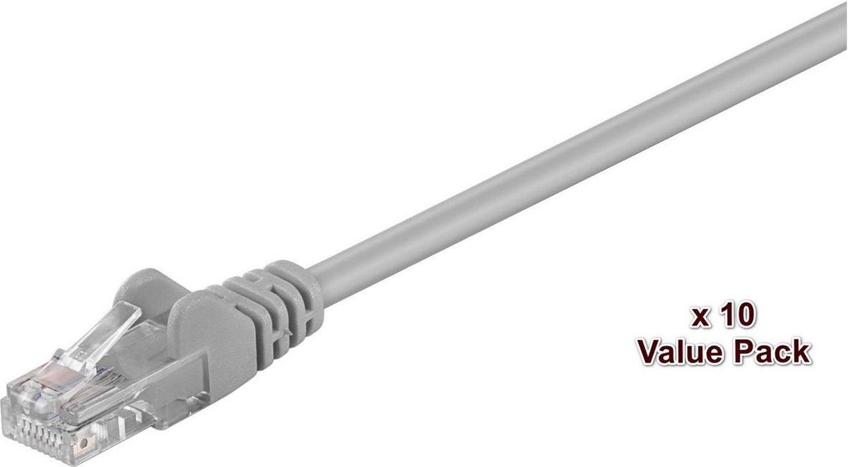 MicroConnect V-UTP510VP RJ45 Cavo di rete, cavo patch   10 m Grigio  10 pz.