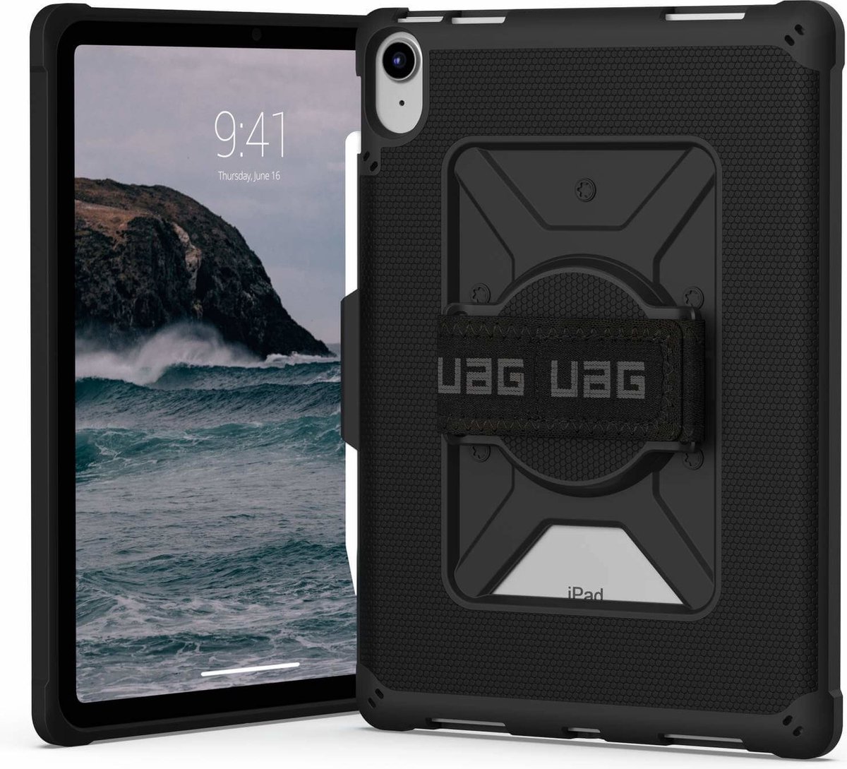 UAG Metropolis Series Rugged Case for iPad 10.9 (10th Gen 2022) - Metropolis w Handstrap Black