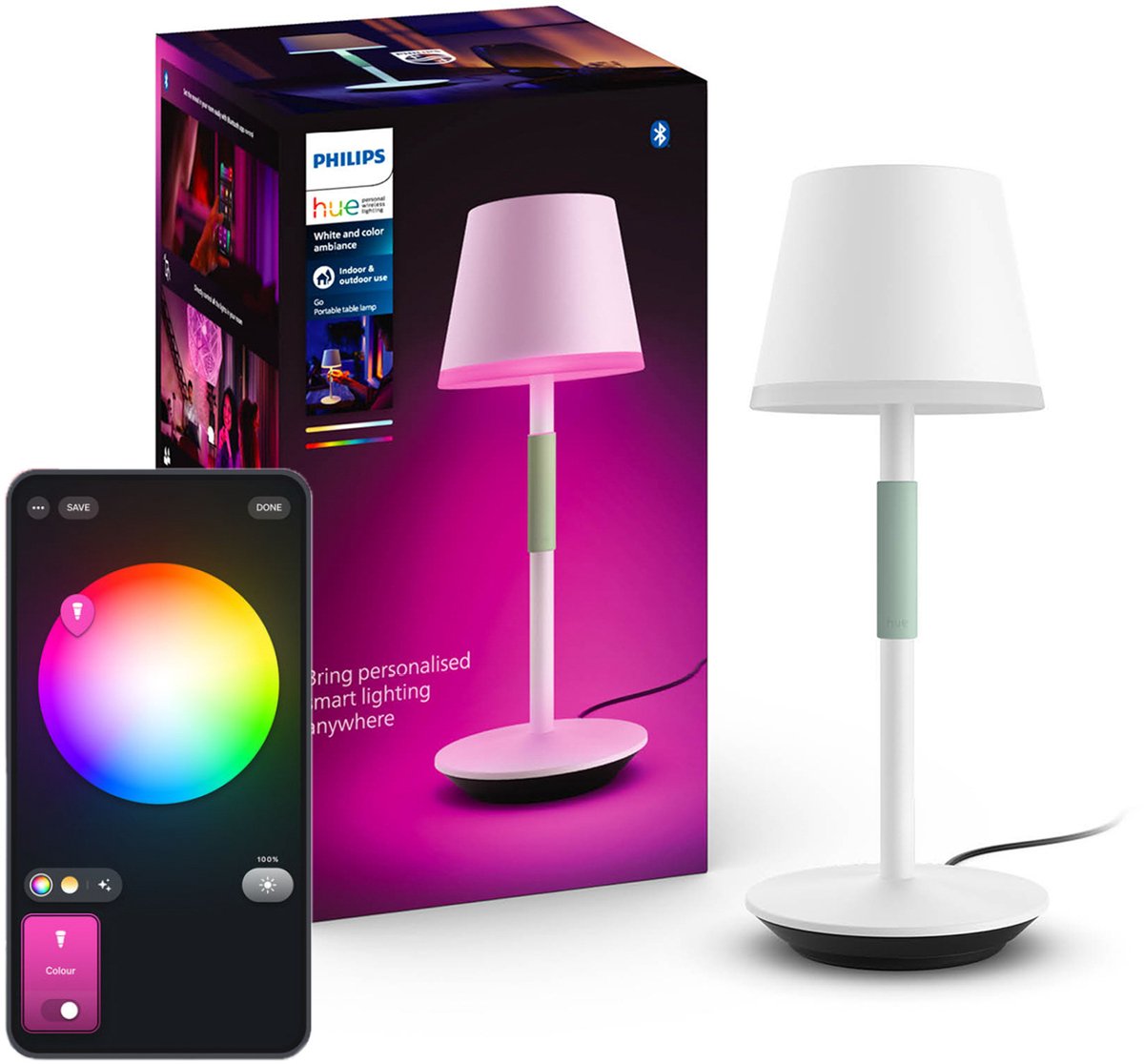Philips Hue Go Portable Table Lamp White
