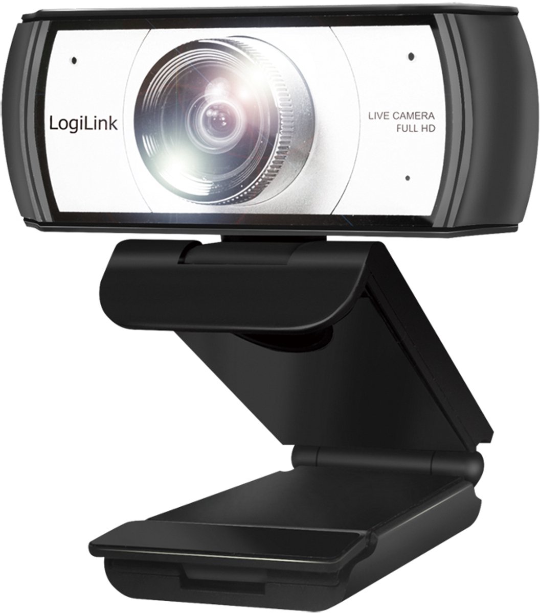 LogiLink Conference HD USB webcam 120° dual microphone manual focus