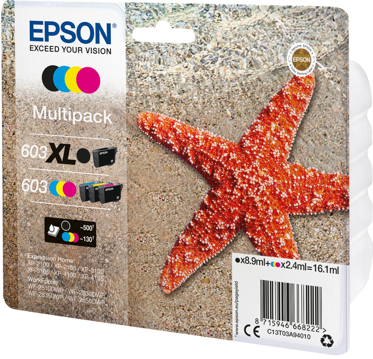 Epson 603 Multipack - 4-pack - black yellow cyan magenta - original - ink cartridge