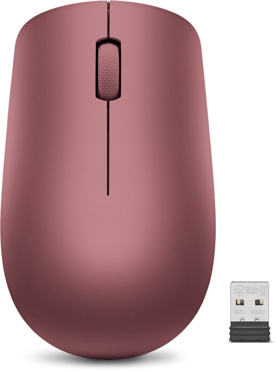 Lenovo 530 Wireless Mouse - mouse - 2.4 GHz - Cherry Red - Mus - Optisk - 3 knapper - Rød