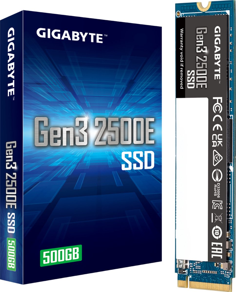 GIGABYTE Gen3 2500E SSD - 500GB - PCIe 3.0 - M.2 2280