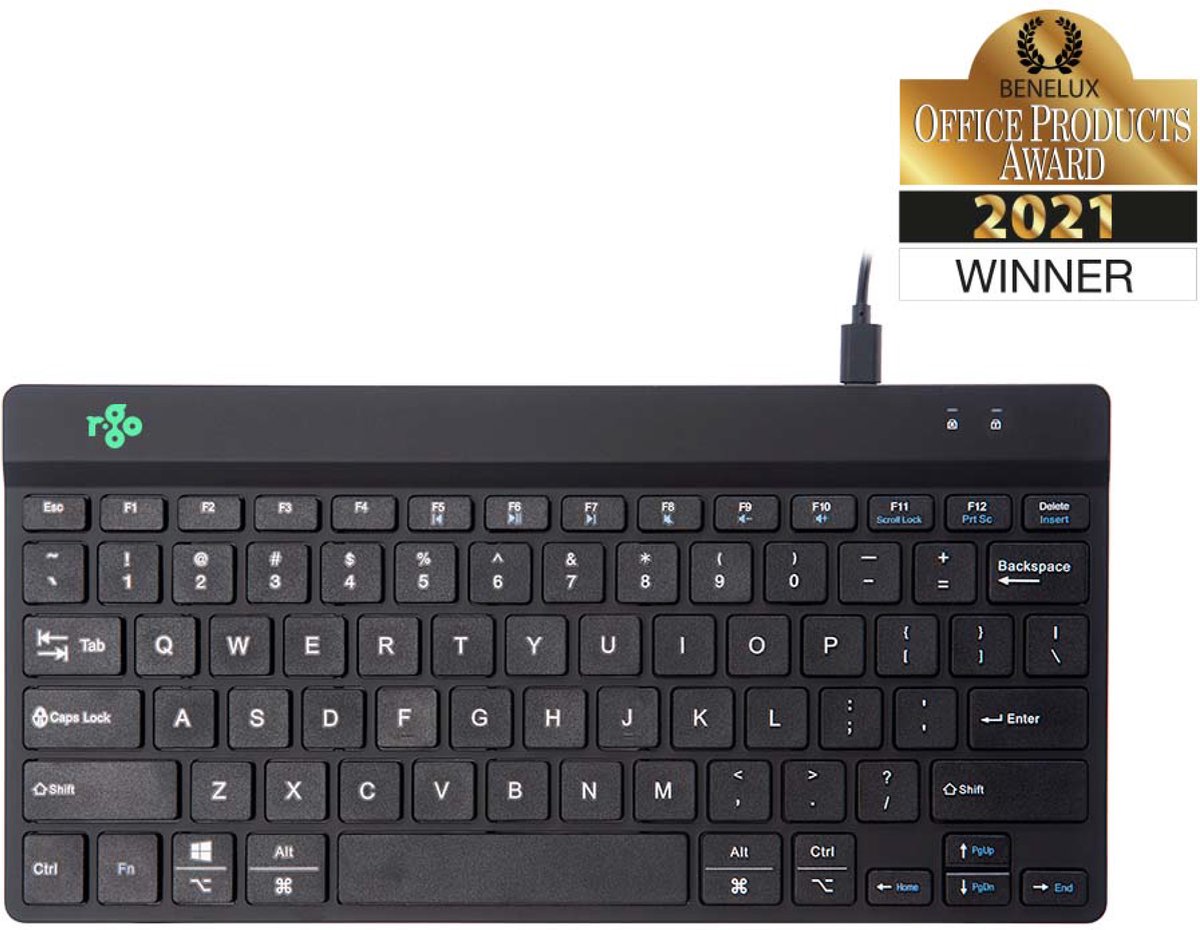 R-Go Tools R-Go Compact Break - Tastatur - Nordisk - Sort