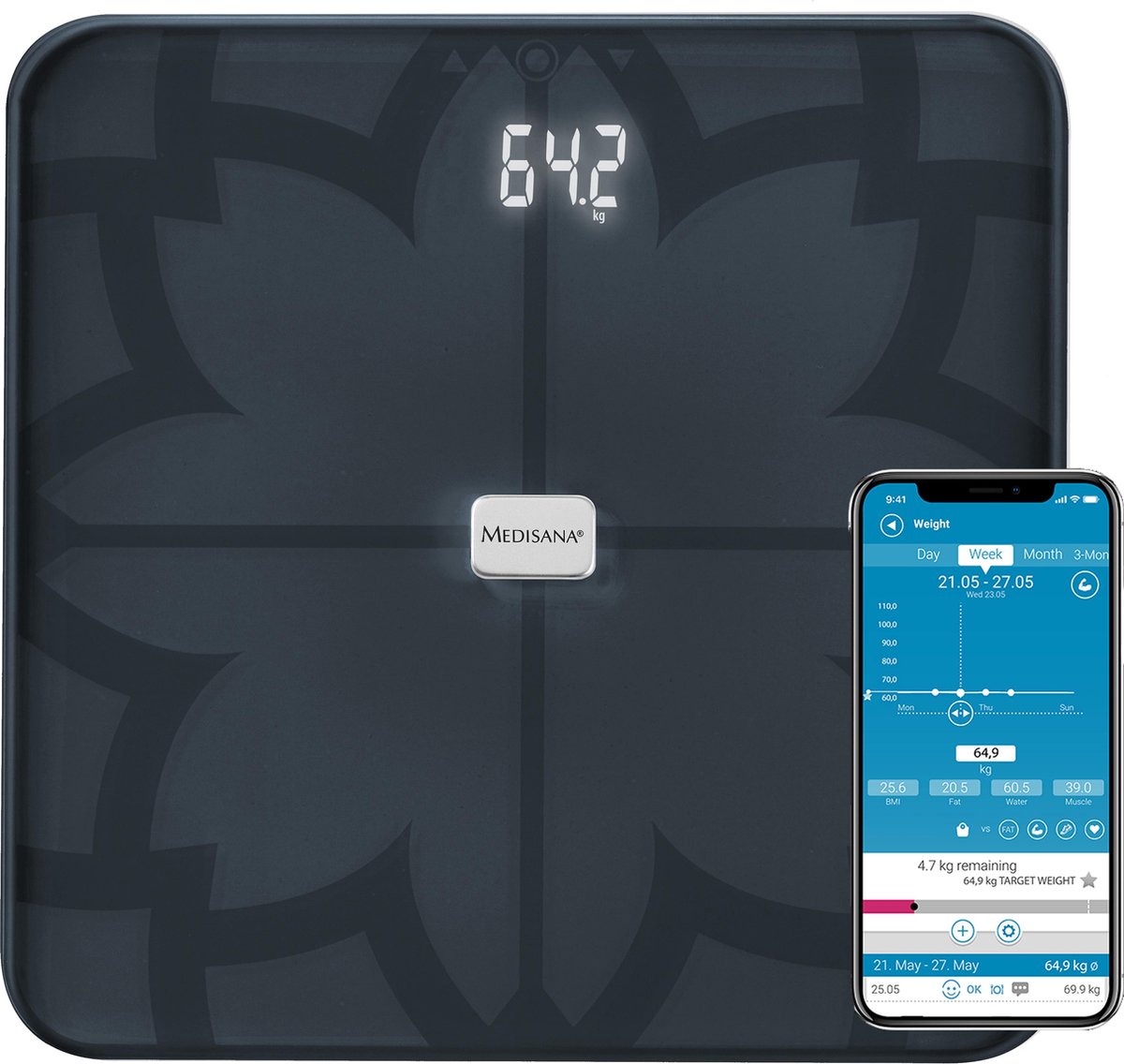 MEDISANA BS 450 connect - bathroom scales - black