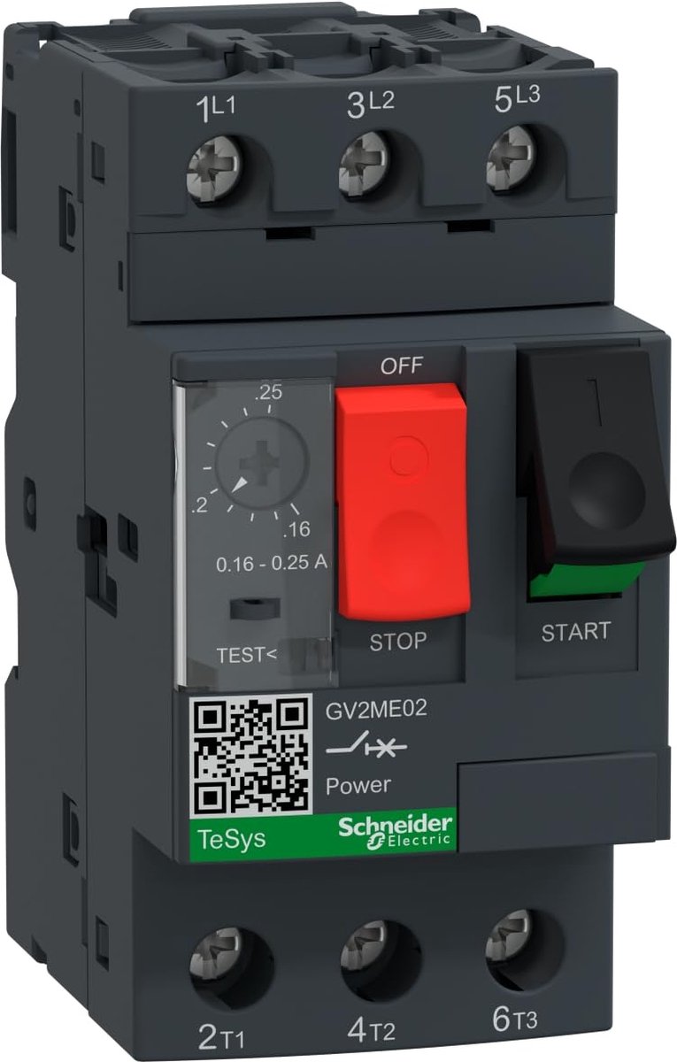 Schneider Electric Håndbetjent motorværn 0,16-0,25A GV2ME02