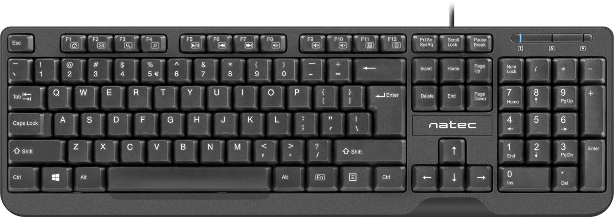 Natec Genesis - Tastatur - Amerikansk engelsk - Sort