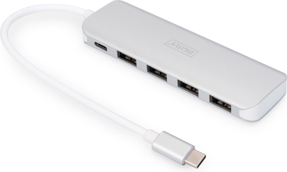 DIGITUS DA-70242-1 - hub - 4 ports USB hub - 4 ports - Hvid