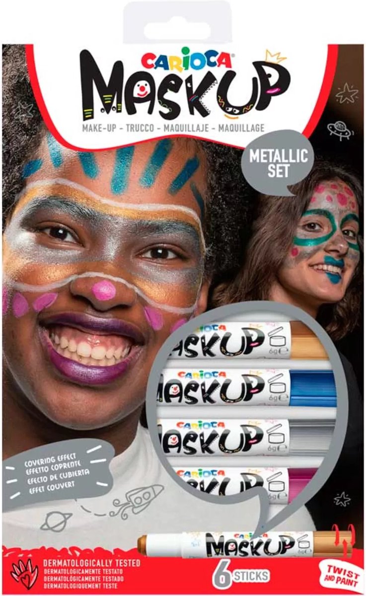 Carioca MASKUP ansigtsfarve. 6 stk.