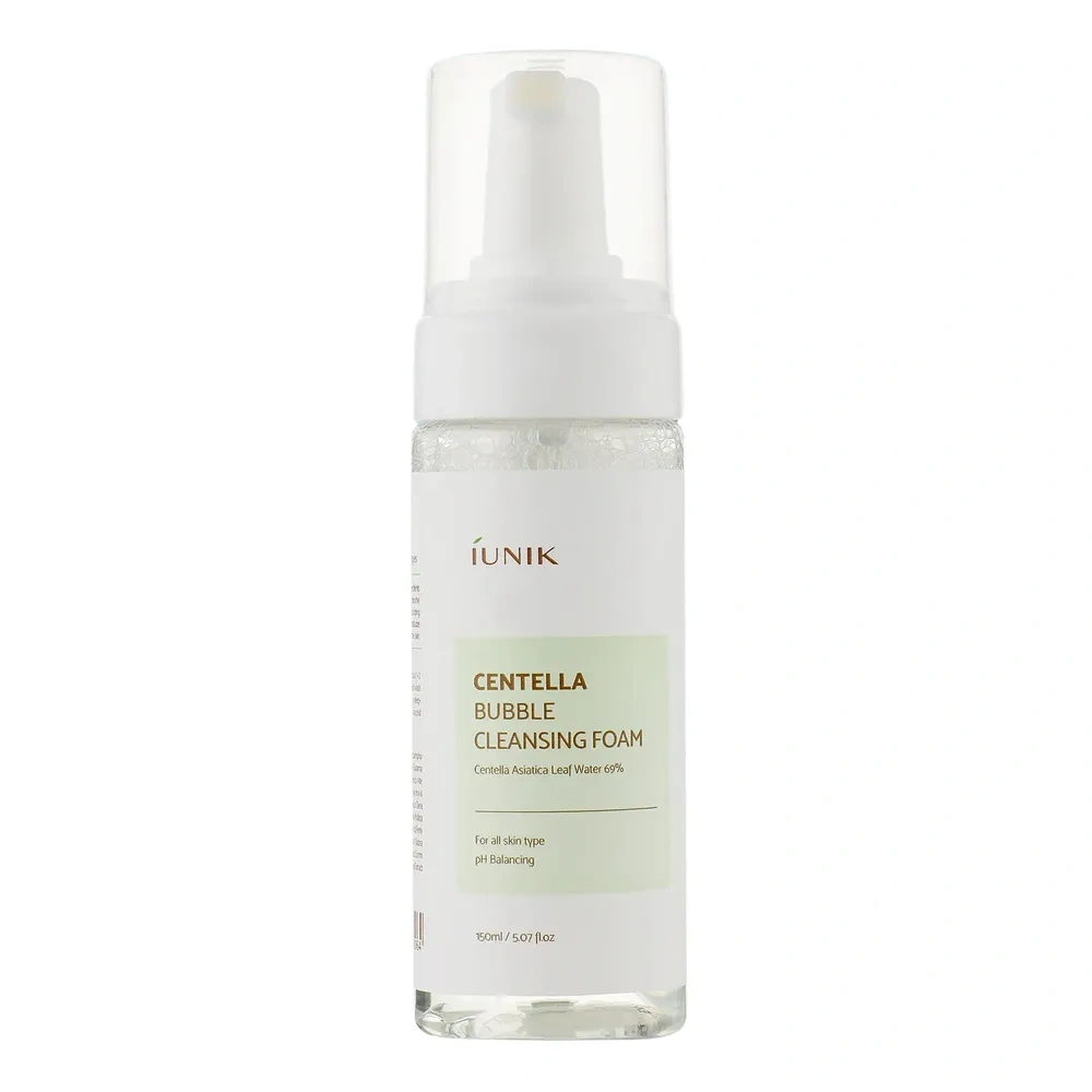 iUNIK Centella Bubble Cleansing Foam myjąca pianka do twarzy z wąkrotą azjatycką 150 ml