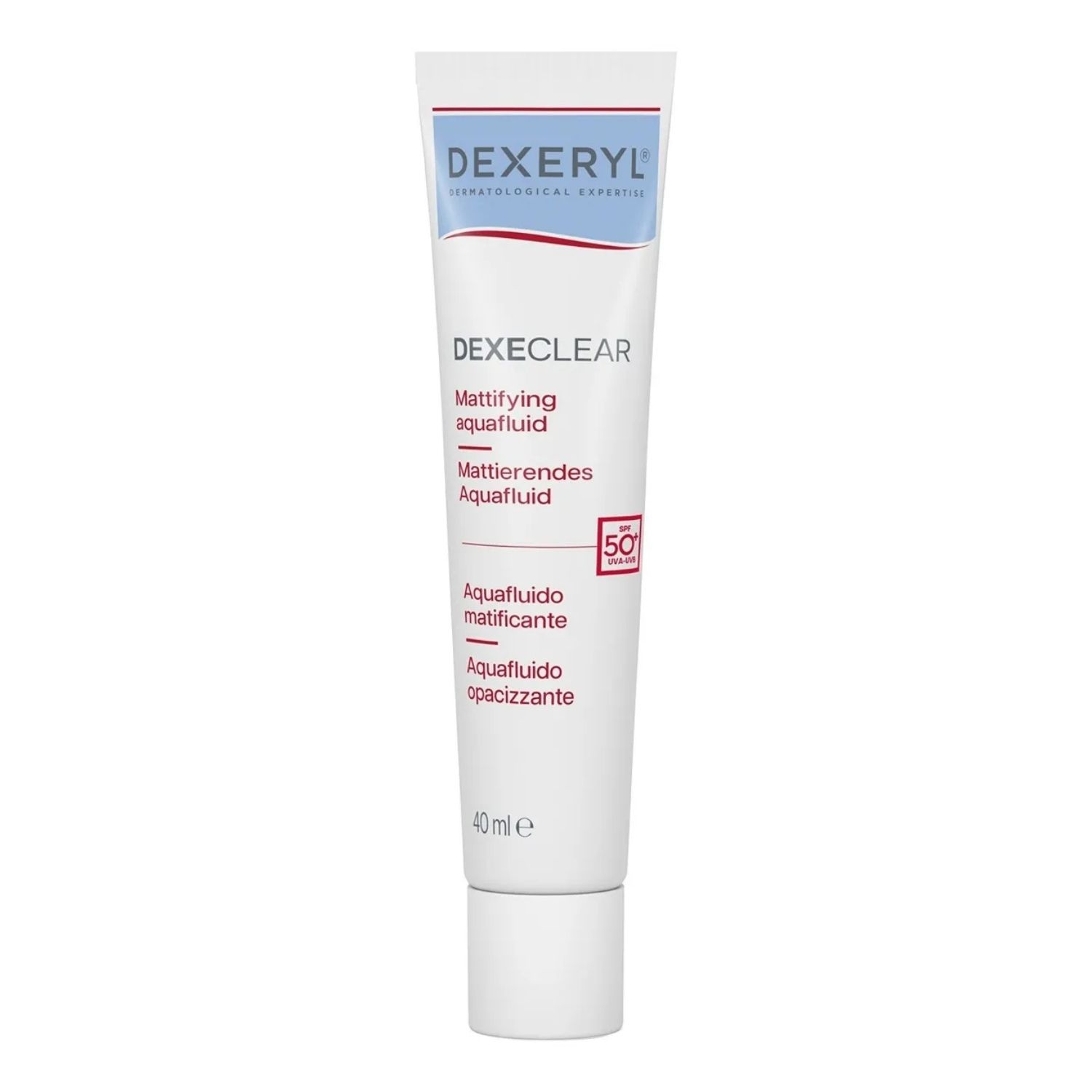 Dexeryl Dexeclear Aquafluid matujący krem z filtrem SPF50+ do skóry tłustej i skłonnej do trądziku 40 ml