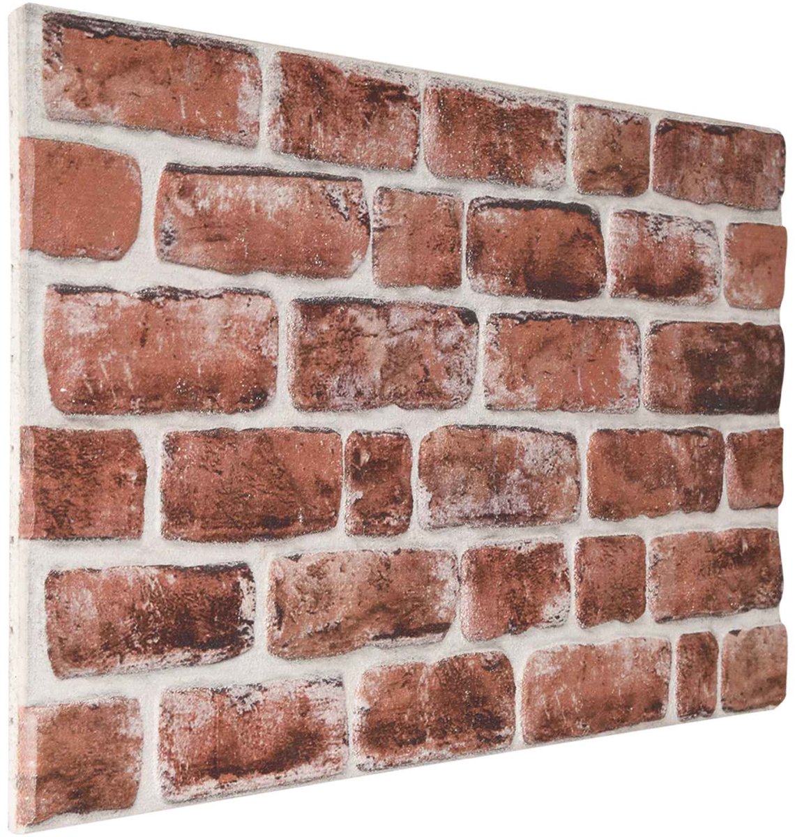 Wandpaneele 10 Stück Dunkelbraun und Weiß 100 x 50 cm EPS-Schaumstoff