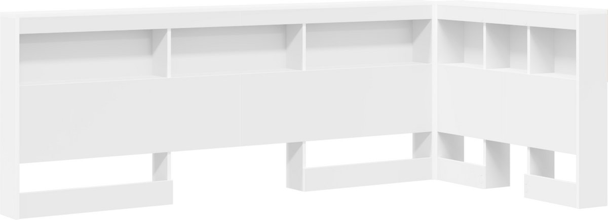 Stauraum-Kopfteil mit Regal Weiß 90 cm Spanplatte