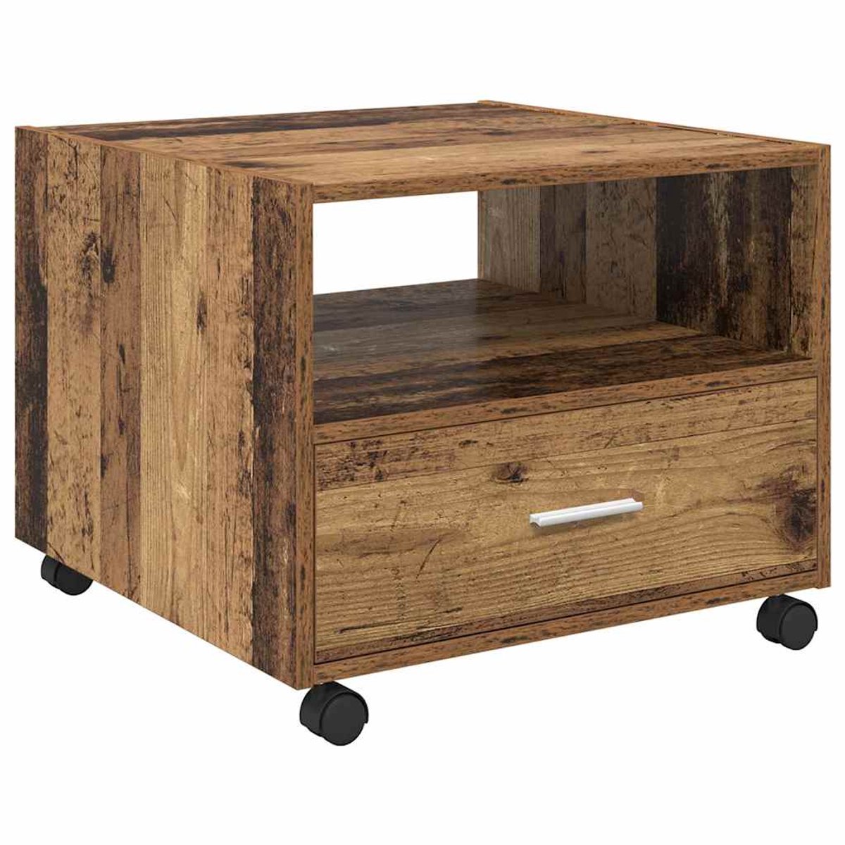 Couchtisch mit Schubladen Altholz-Optik 55 x 55 x 45 cm Holzwerkstoff