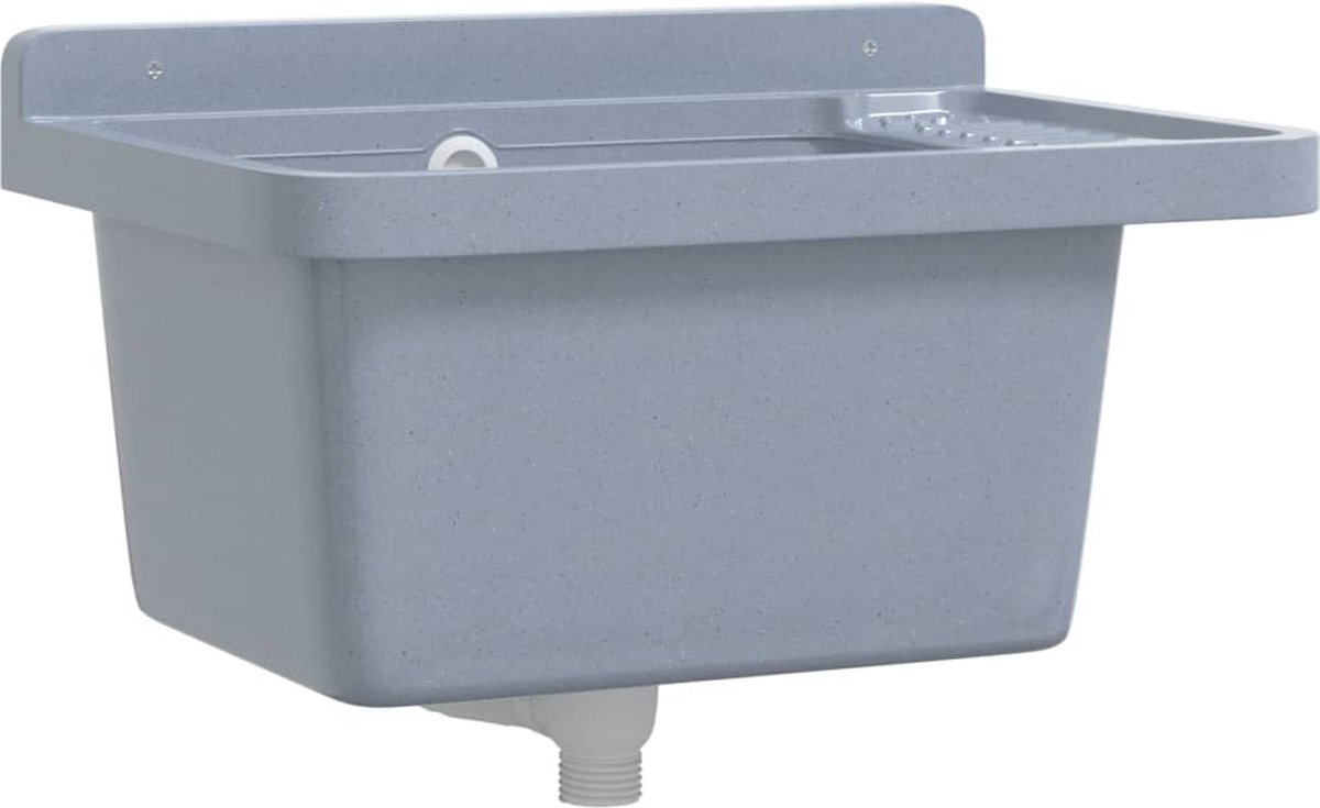 Wandmontierbares Waschbecken Grau 50x35x24 cm Harz
