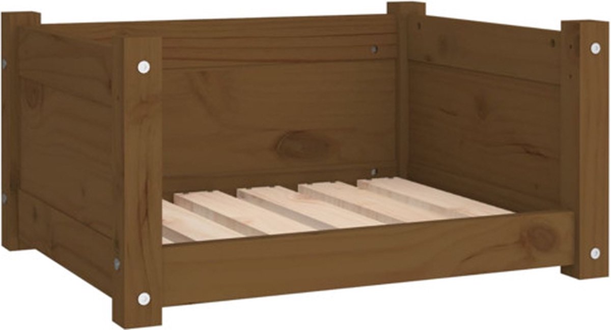 Hundebett Honigbraun 55,5 x 45,5 x 28 cm Massivholz Kiefer