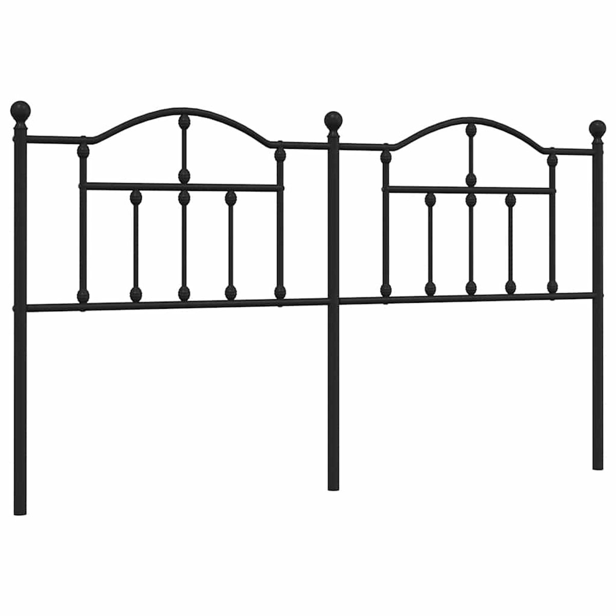 Ersatz-Kopfteil Metall Schwarz 180 cm